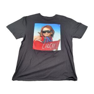Chucky Shirt Men’s Large Black Short Sleeve Tee Shirt